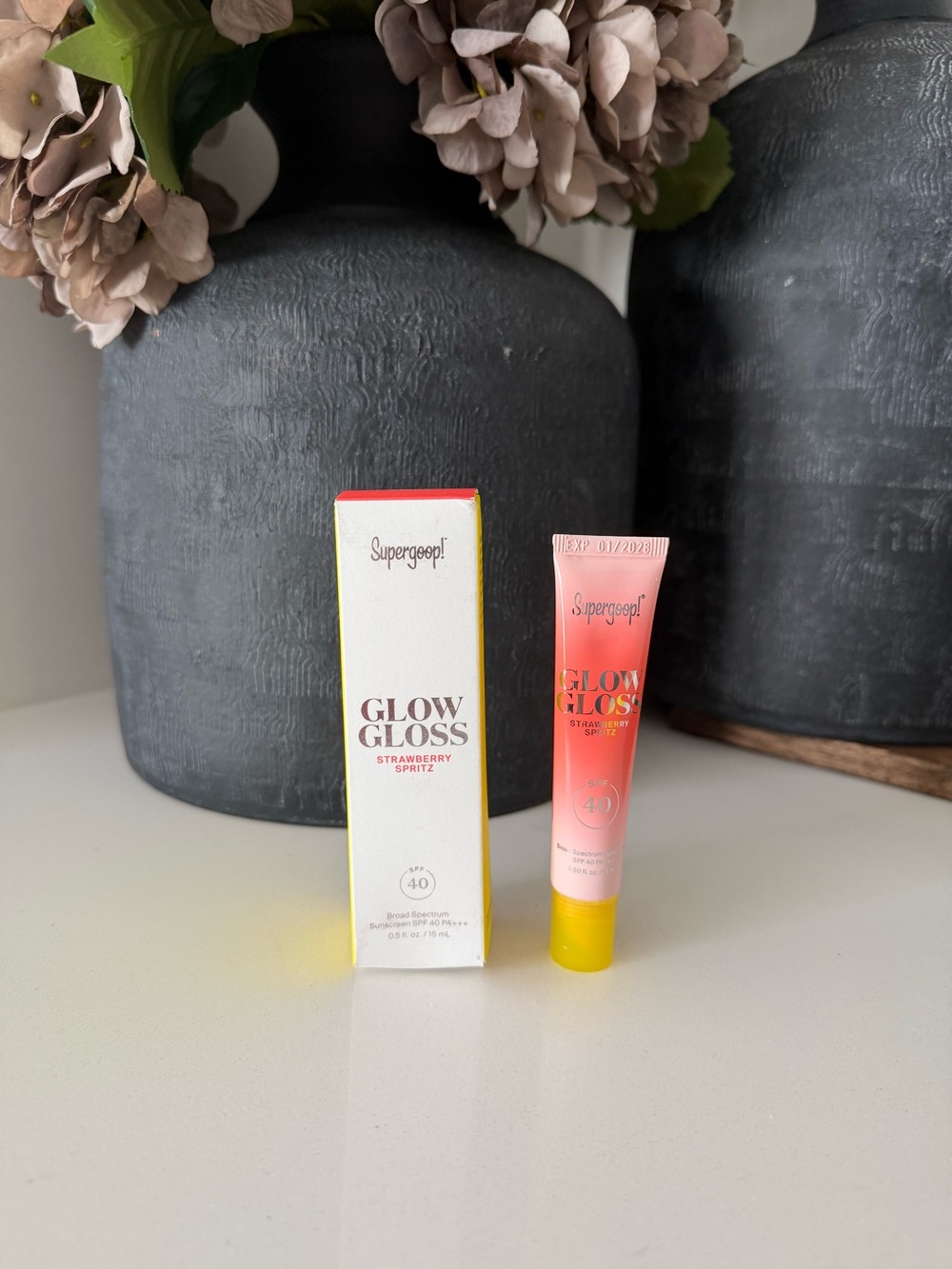 Supergoop! Glow gloss SP4 40, Strawberry Spritz